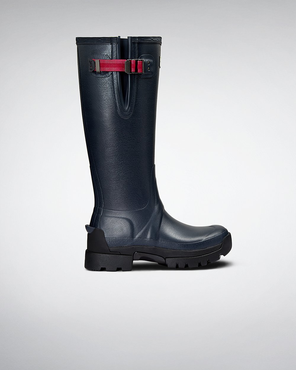 Women Hunter Balmoral Side Adjustable 3Mm Neoprene | Tall Rain Boots Navy | NZ-45862-JGWZ